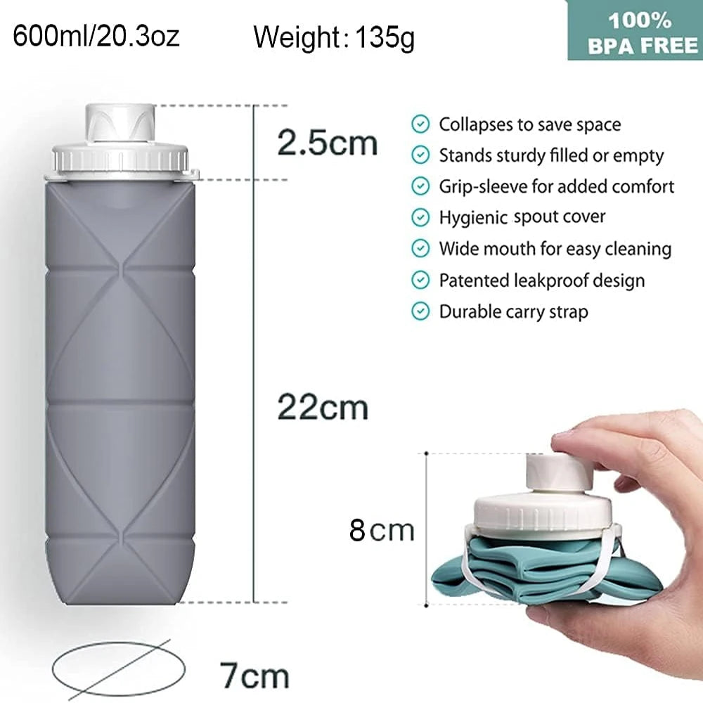 COOLKLICK 600ML Collapsible Water Bottles